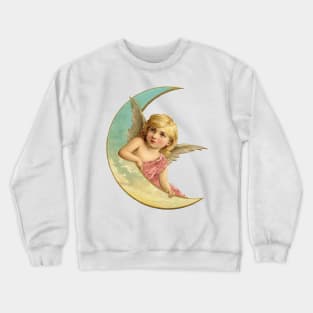 Victorian Moon Cherub Crewneck Sweatshirt